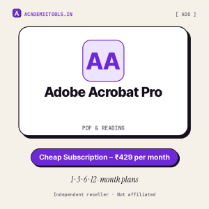 Adobe Acrobat Pro Cheap Subscription – ₹429 per month