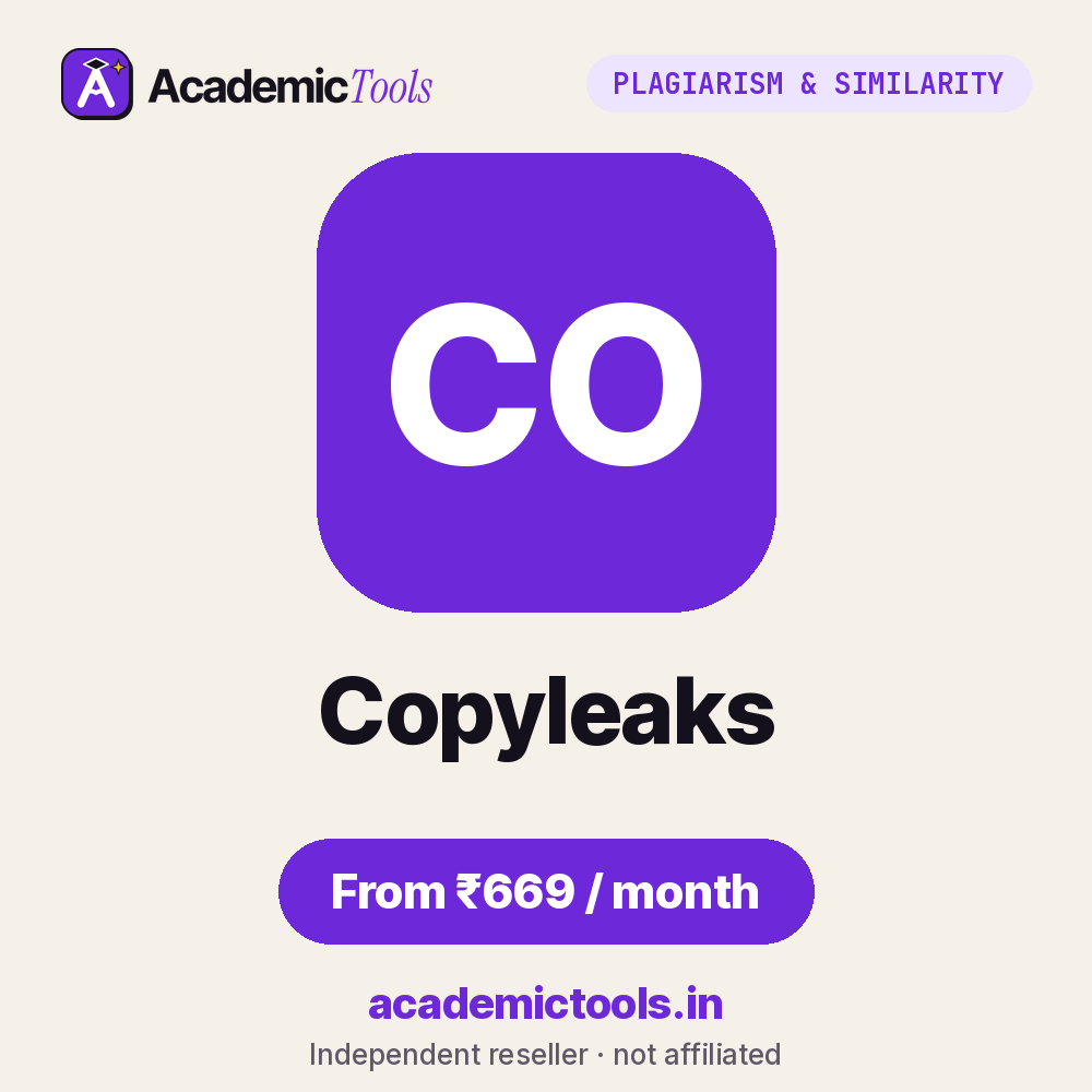 Copyleaks cheap subscription – ₹669 per month
