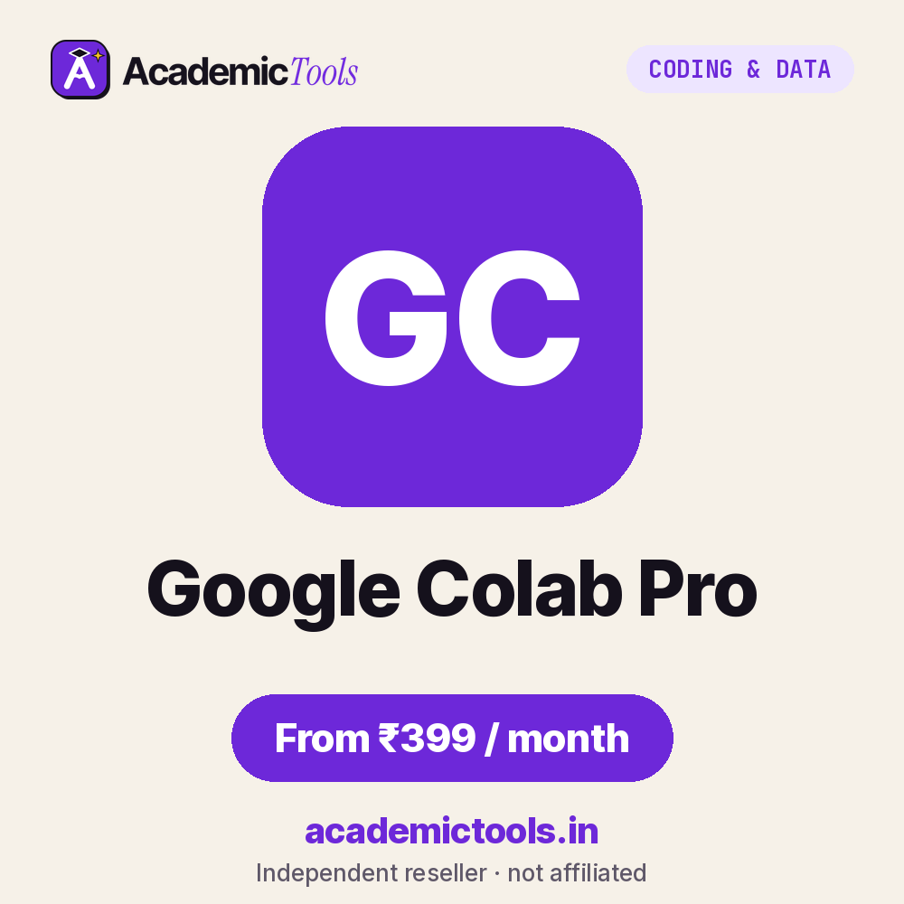 Google Colab Pro cheap subscription – ₹399 per month