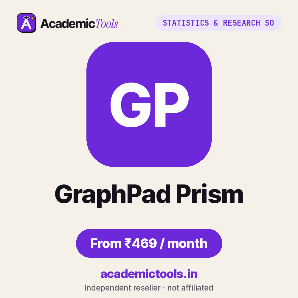 GraphPad Prism cheap subscription – ₹469 per month