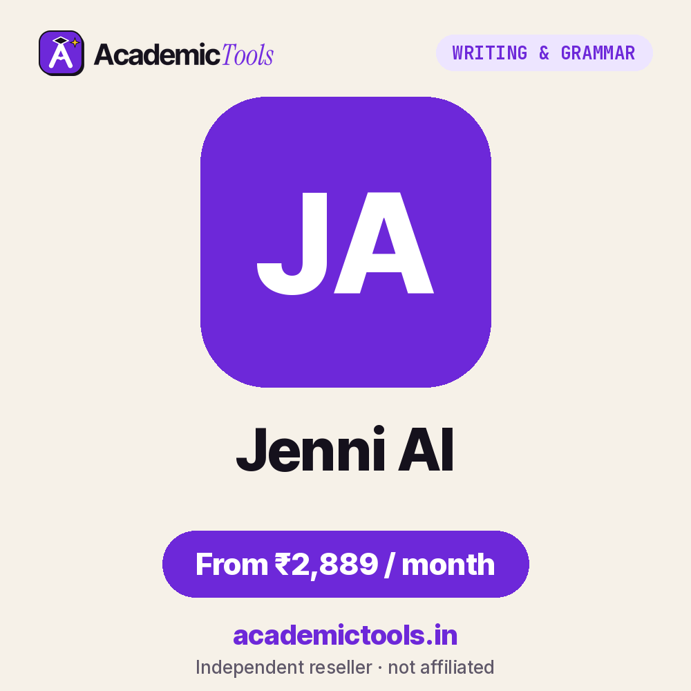 Jenni AI cheap subscription – ₹2,889 per month