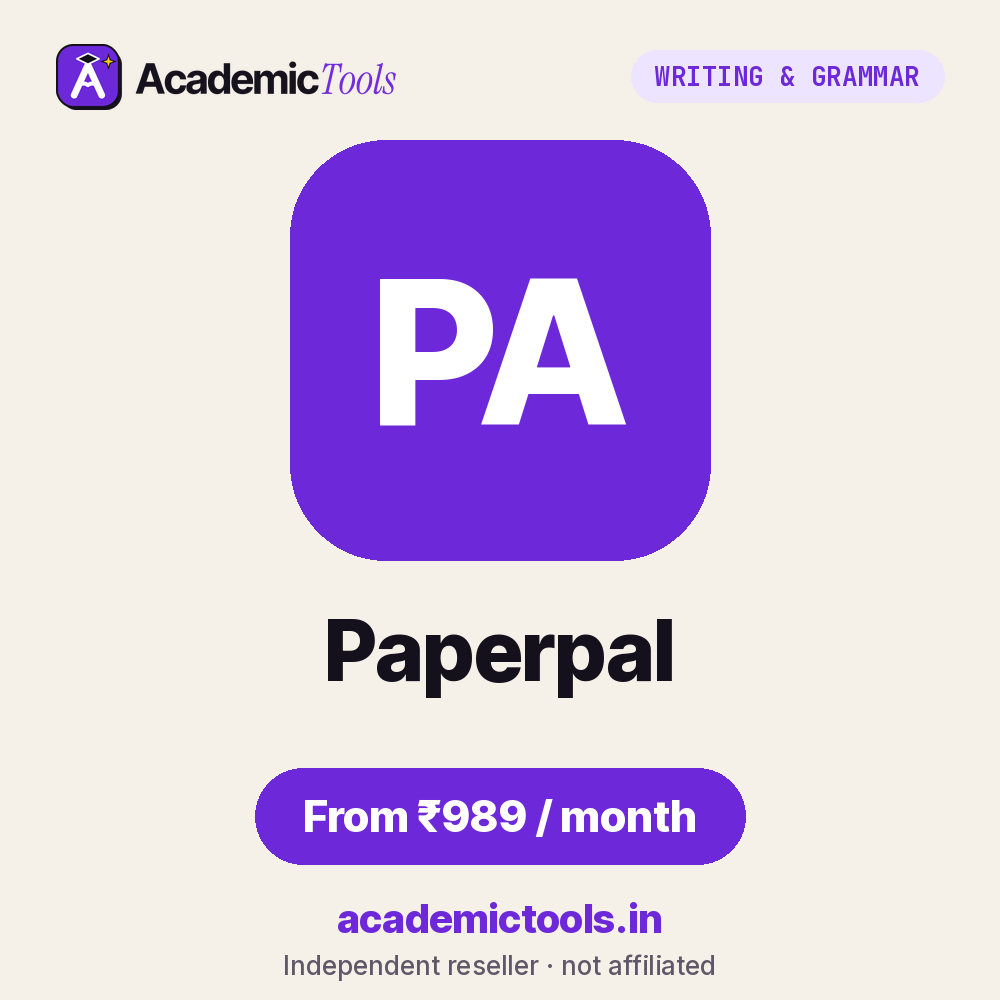Paperpal cheap subscription – ₹989 per month