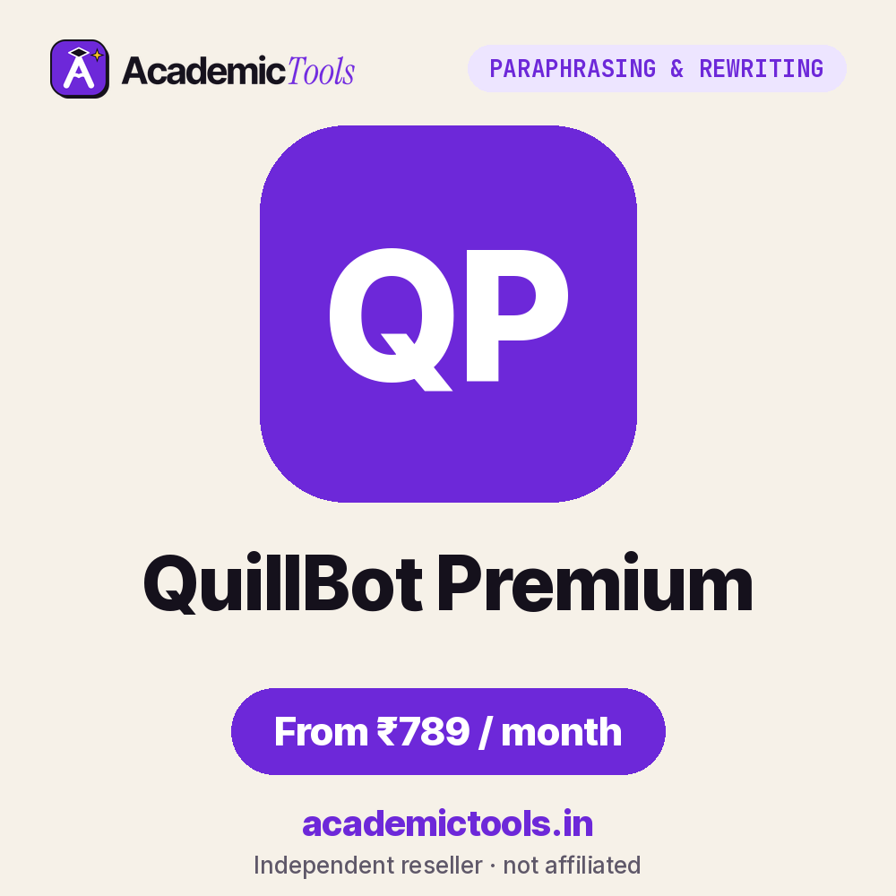 QuillBot Premium cheap subscription – ₹789 per month
